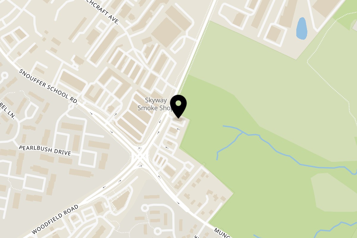 Map showing the location of Viva México Bar & Grill on 18509 Woodfield Rd in Gaithersburg